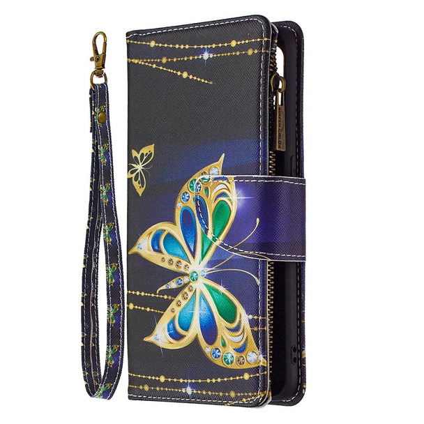 OPPO Find X2 Lite Colored Drawing Pattern Zipper Horizontal Flip Leather Case with Holder & Card Slots & Wallet(Big Butterfly)