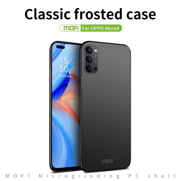 OPPO Reno4 MOFI Frosted PC Ultra-thin Hard Case(Gold)
