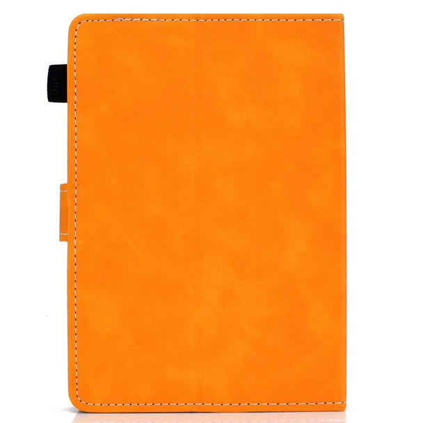 10 inch Tablet PC Universal Cowhide Texture Horizontal Flip Leatherette Case with Holder & Card Slots & Pen Slot(Khaki)