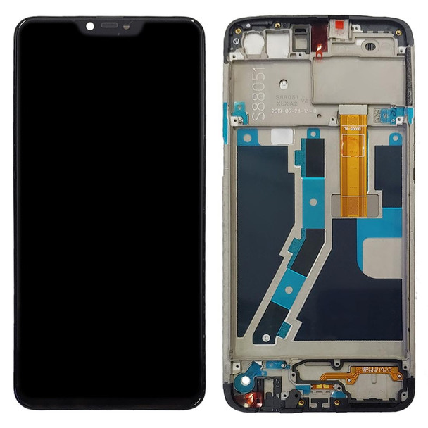 LCD Screen and Digitizer Full Assembly with Frame for OPPO A5 / A3s(Black)