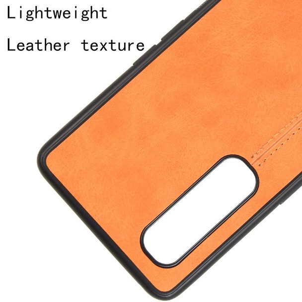 Oppo Find X2 Pro Regular Version Shockproof Sewing Cow Pattern Skin PC + PU + TPU Case(Orange)