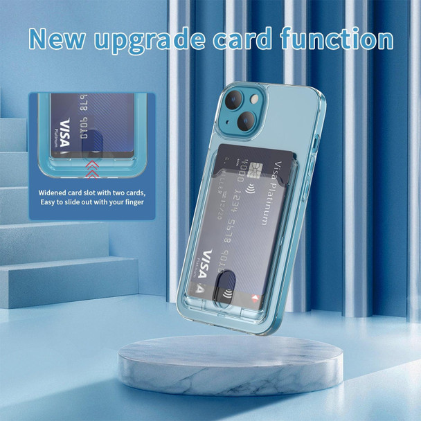 Crystal Card Slot PC + TPU Phone Case - iPhone 14(Transparent)