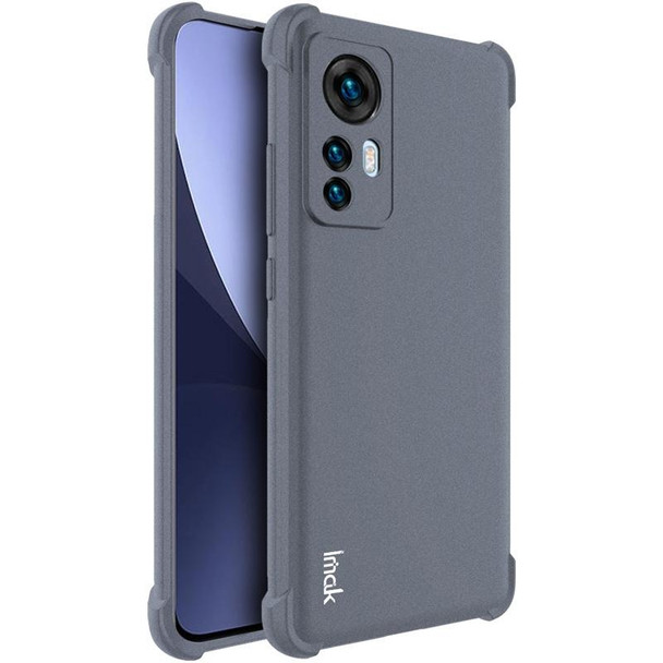 Xiaomi 12 / 12X IMAK All-inclusive Shockproof Airbag TPU Phone Case with Screen Protector(Matte Grey)