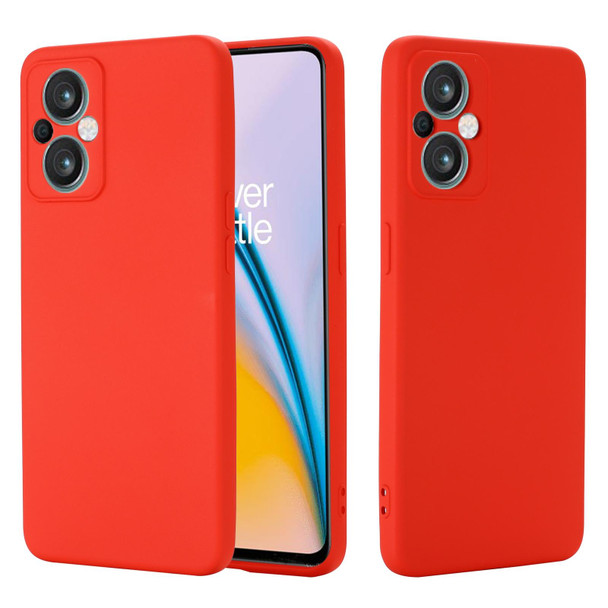 OPPO A96 5G/Reno7 Z 5G Global/ Reno7 Lite 5G/F21 Pro 5G Global/Reno8 Lite 5G Global Pure Color Liquid Silicone Shockproof Full Coverage Phone Case(Red)