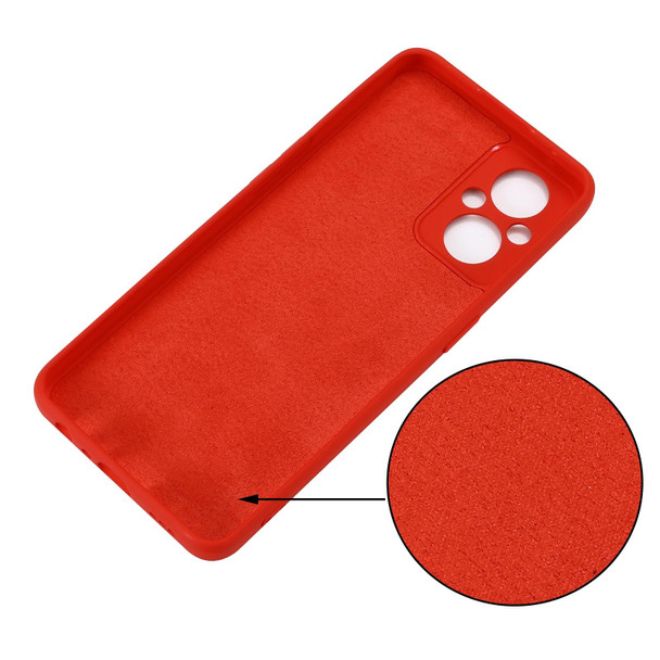 OPPO A96 5G/Reno7 Z 5G Global/ Reno7 Lite 5G/F21 Pro 5G Global/Reno8 Lite 5G Global Pure Color Liquid Silicone Shockproof Full Coverage Phone Case(Red)