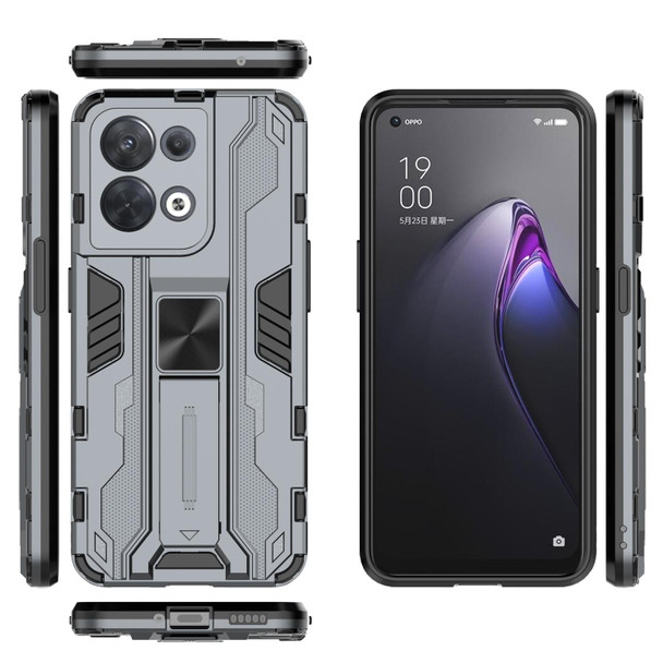 OPPO Reno8 5G Supersonic PC + TPU Shock-proof Phone Case(Grey)