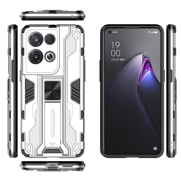 OPPO Reno8 Pro 5G Supersonic PC + TPU Shock-proof Phone Case(Silver)