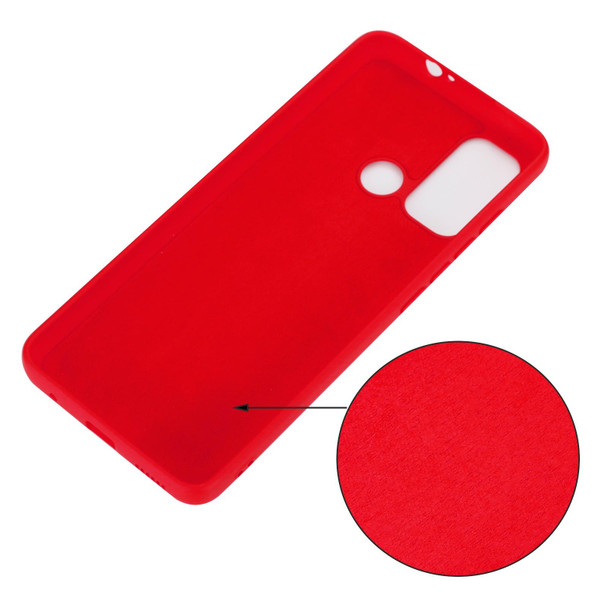 Motorola Moto G60 Solid Color Liquid Silicone Dropproof Full Coverage Protective Case(Red)