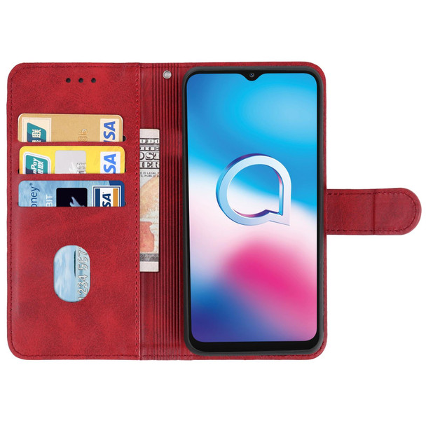 Leather Phone Case - Alcatel 3X (2020)(Red)