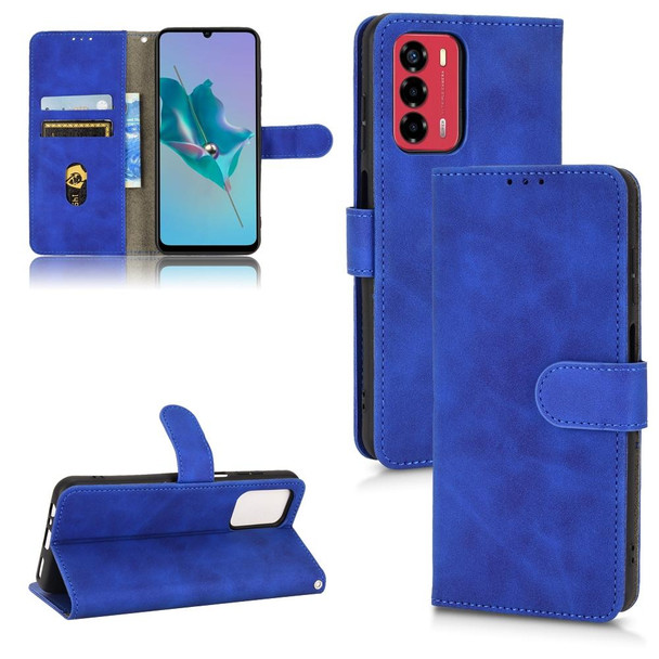 ZTE Blade A72 4G / V40 Vita Skin Feel Magnetic Flip Leather Phone Case(Blue)