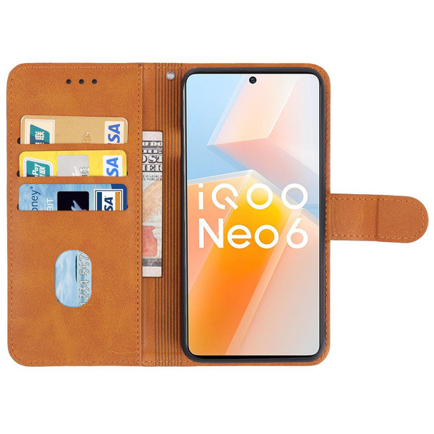 vivo iQOO Neo6 Leather Phone Case(Brown)