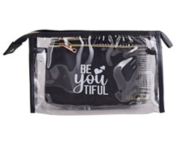 Be-you-tiful 3-Piece Cosmetic Bag Set