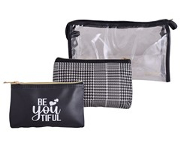 Be-you-tiful 3-Piece Cosmetic Bag Set