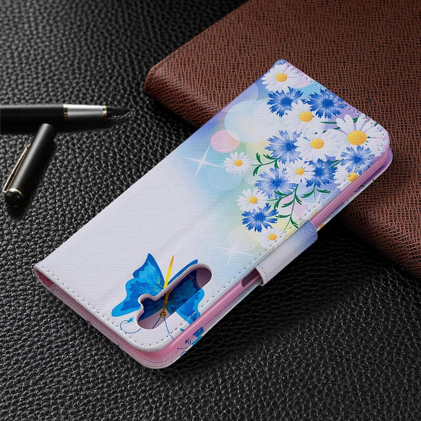 OPPO Realme 6 Colored Drawing Pattern Horizontal Flip Leather Case with Holder & Card Slots & Wallet(Butterfly Love)
