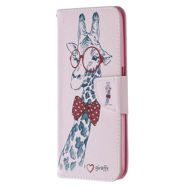 OPPO Realme 6 Colored Drawing Pattern Horizontal Flip Leather Case with Holder & Card Slots & Wallet(Deer)