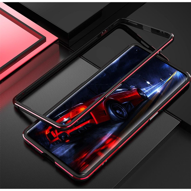 OPPO Find X2 Aluminum Alloy Shockproof Protective Bumper Frame(Black Red)