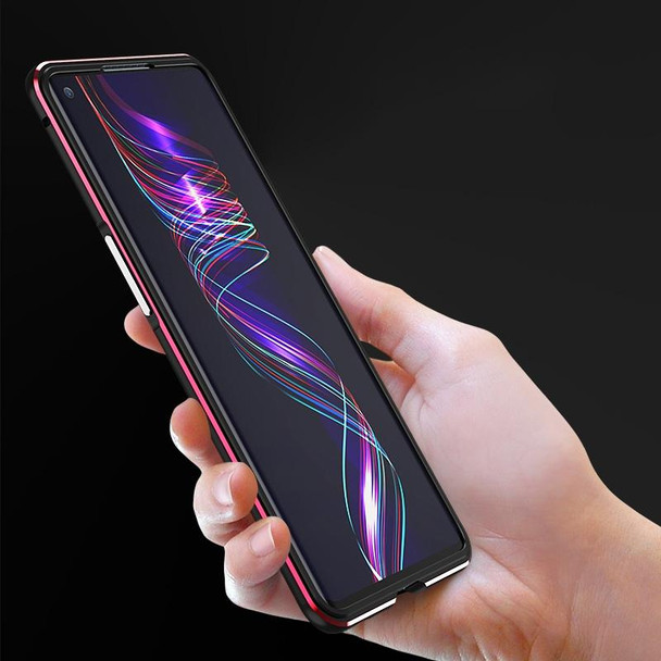 OPPO Reno3 Pro Aluminum Alloy Shockproof Protective Bumper Frame(Black)