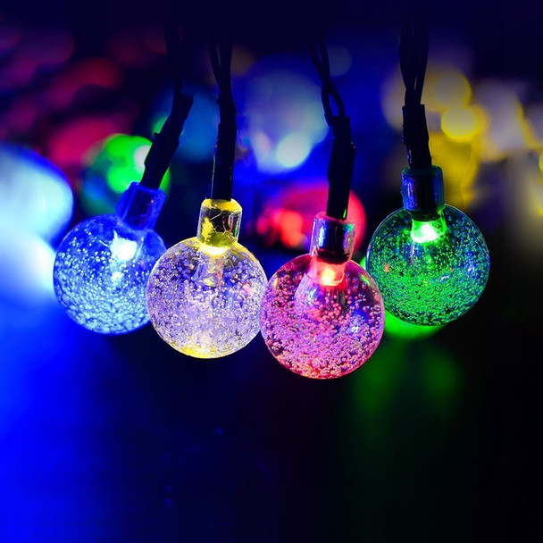 Solar Clear Glass Ball String Lights