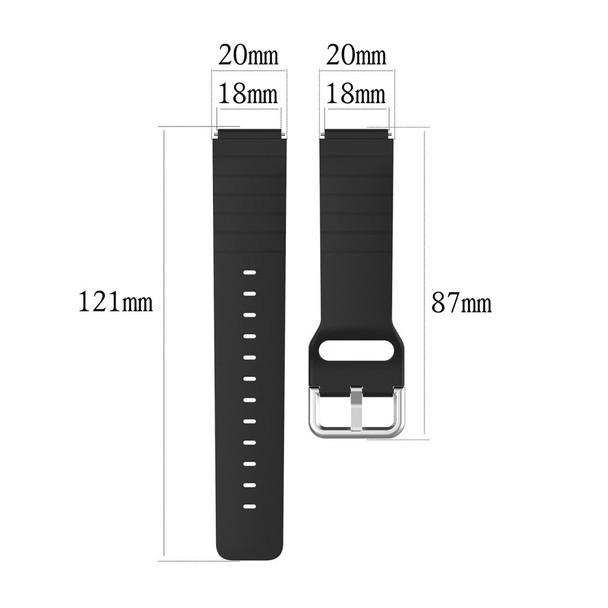 Xiaomi Haylou Smart Watch LS01 / Smart Watch 2 LS02 Silicone Watch Band, Size: 19mm(Black)
