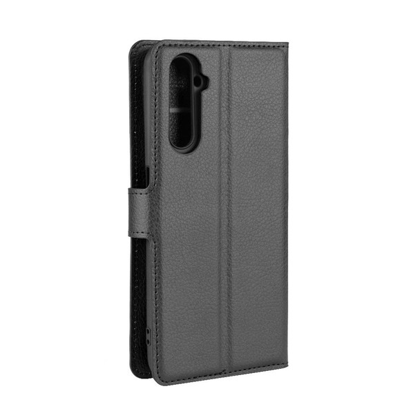 OPPO Realme 6 Pro Litchi Texture Horizontal Flip Protective Case with Holder & Card Slots & Wallet(Black)