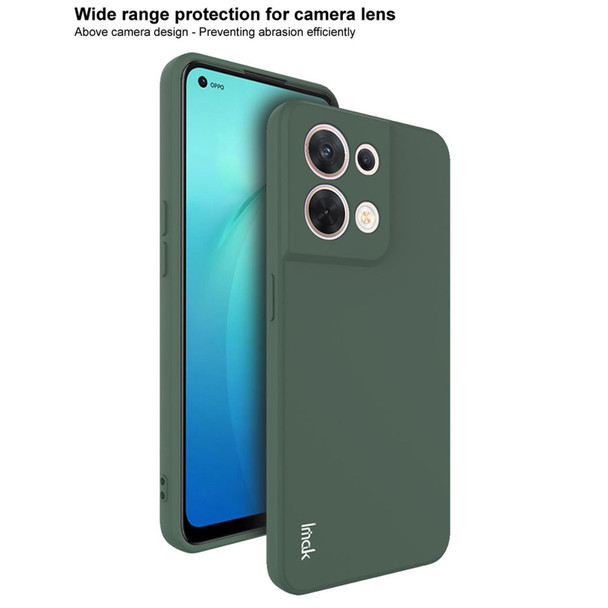 OPPO Reno8 5G IMAK UC-4 Series Straight Edge TPU Soft Protective Case(Dark Green)