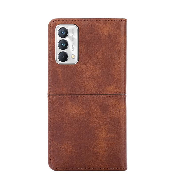 OPPO Realme GT Explorer Maste/Realme GT Master/Realme Q3 Pro Carnival Cow Texture Magnetic Horizontal Flip Leather Phone Case(Dark Brown)