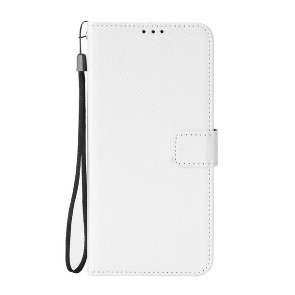OPPO Reno8 Pro+ Diamond Texture Leather Phone Case(White)