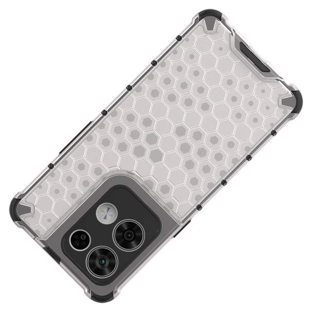 OPPO Reno8 Pro Shockproof Honeycomb PC + TPU Phone Case(White)