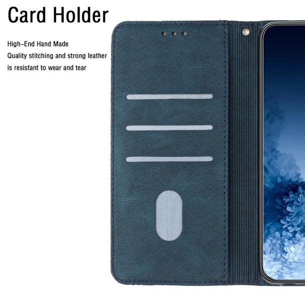 OPPO Reno7 5G Mandala Embossed Flip Leather Phone Case(Blue)