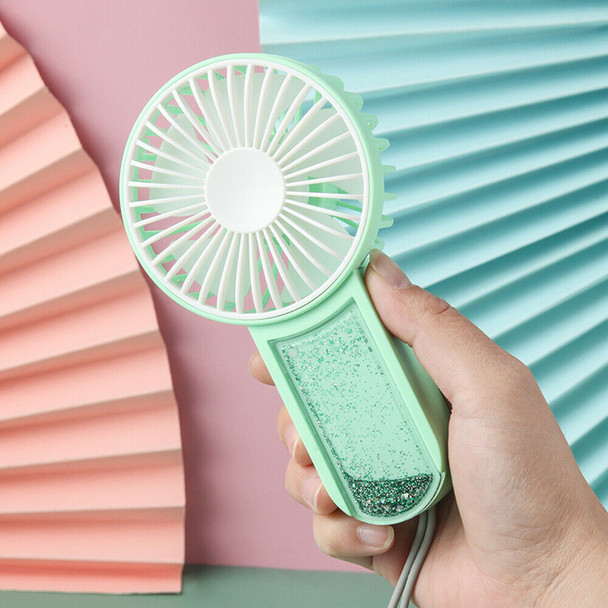 Mini Portable Handheld Glitter Fan