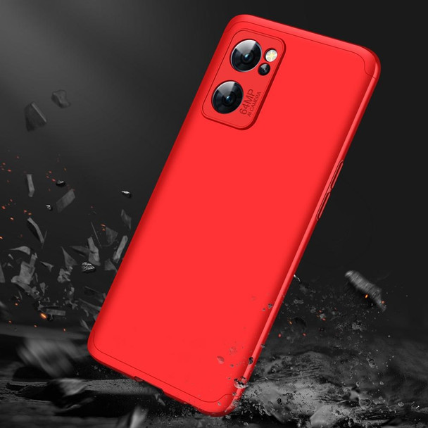 OPPO Reno7 Global GKK Three Stage Splicing Full Coverage PC Case(Red)