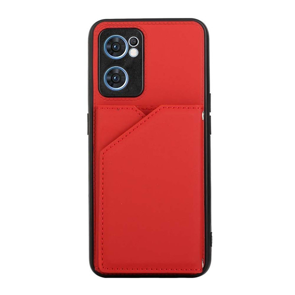 OPPO Reno7 5G Skin Feel PU + TPU + PC Phone Case(Red)