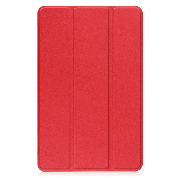 Lenovo Legion Y700 Three-folding Holder Custer Texture Leather Tablet Case(Red)