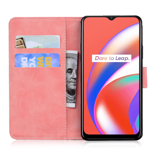 OPPO Realme C12/Realme Narzo 20 Skin Feel Pure Color Flip Leather Phone Case(Pink)