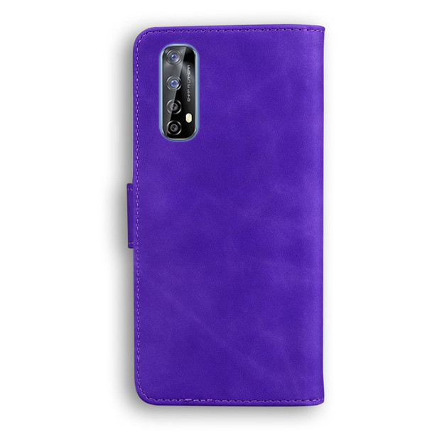 OPPO Realme 7/Realme Narzo 20 Pro Skin Feel Pure Color Flip Leather Phone Case(Purple)