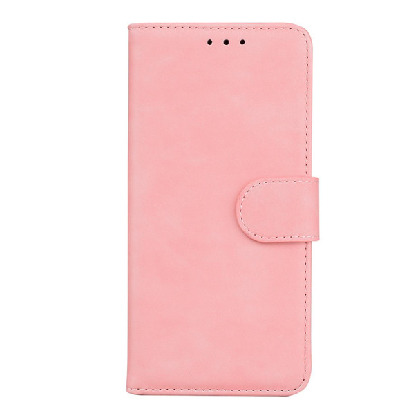 OPPO Reno6 Pro+ Skin Feel Pure Color Flip Leather Phone Case(Pink)