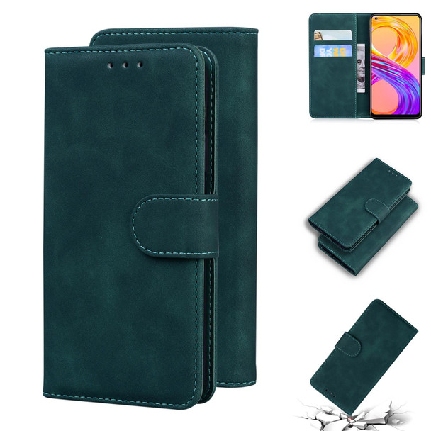 OPPO Realme 8/Realme 8 Pro Skin Feel Pure Color Flip Leather Phone Case(Green)