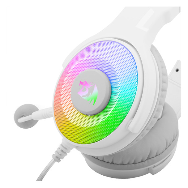 Redragon Pandora USB | Vitrual 7.1 | RGB | In-Line Controller Gaming Headset - White