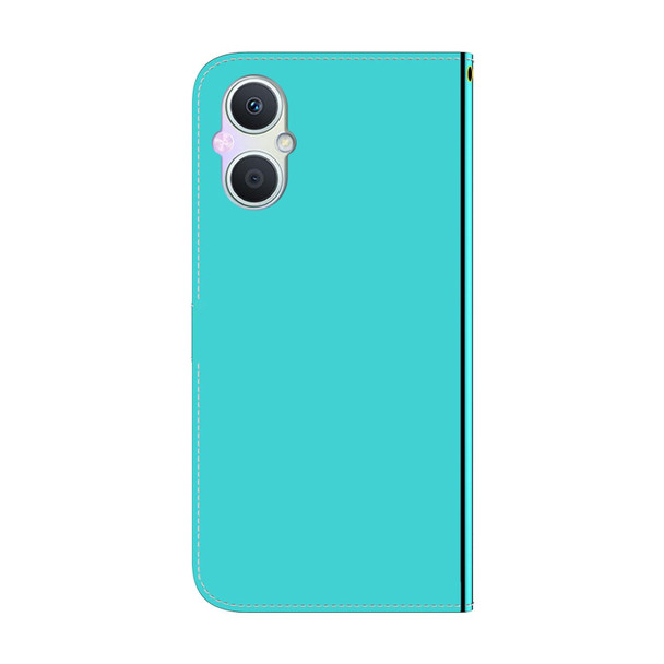 OPPO A96 5G / Reno7 Z 5G Imitated Mirror Surface Leather Phone Case(Mint Green)