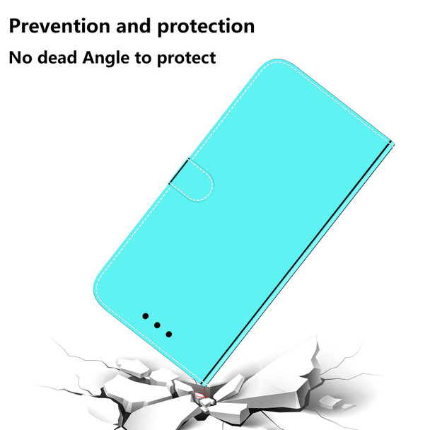 OPPO A96 5G / Reno7 Z 5G Imitated Mirror Surface Leather Phone Case(Mint Green)