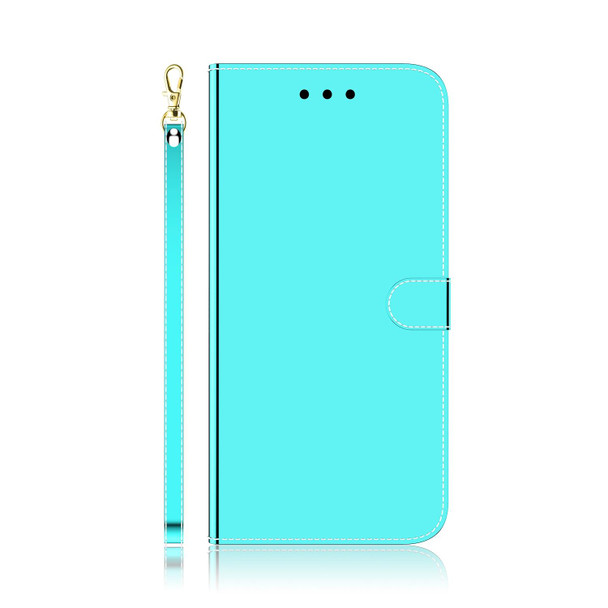 OPPO A96 5G / Reno7 Z 5G Imitated Mirror Surface Leather Phone Case(Mint Green)