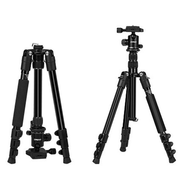 TRIOPO K2508S+B1S Adjustable Portable  Aluminum Alloy Tripod with Ball Head for SLR Camera(Black)