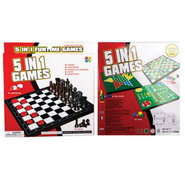 5-In-1 Board Game Set