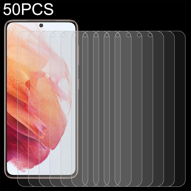 50 PCS 0.18mm 9H 2.5D Tempered Glass Fingerprint Unlock Film - Samsung Galaxy S21 5G
