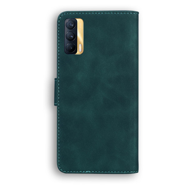 OPPO Realme X7 5G (India)/V15 5G Skin Feel Pure Color Flip Leather Phone Case(Green)