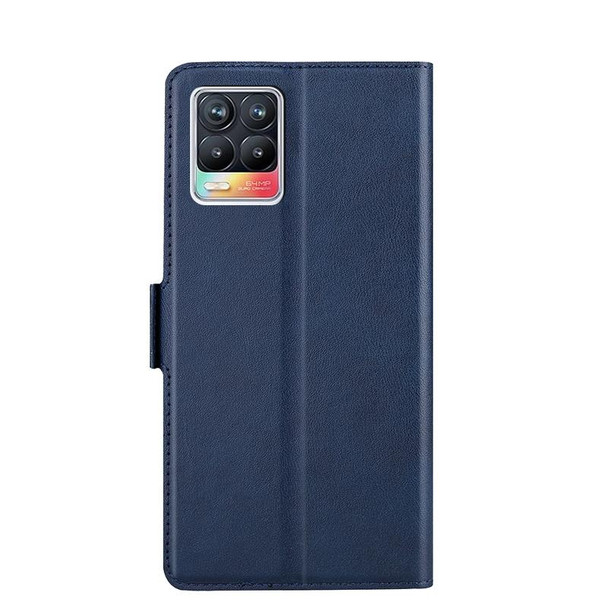 OPPO Realme 8 / 8 Pro Ultra-thin Voltage Side Buckle PU + TPU Leather Phone Case(Blue)