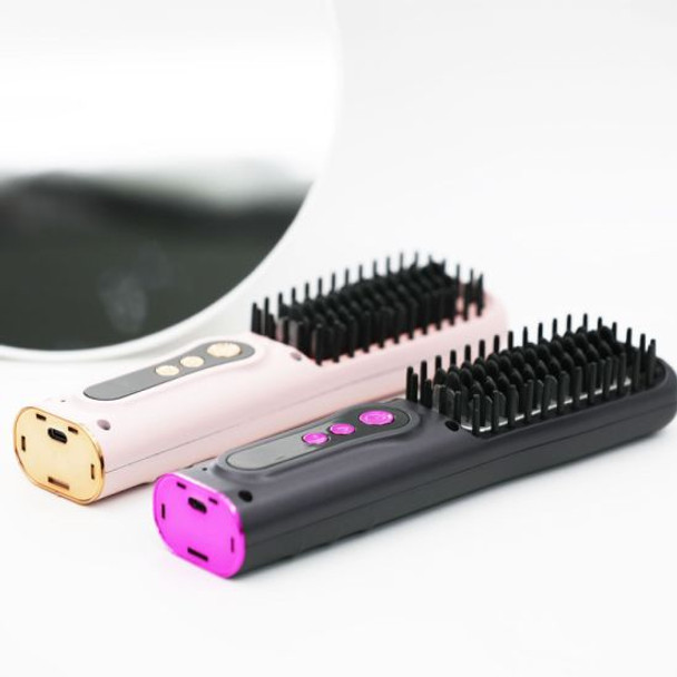 Rechargeable Hair Straightener Brush