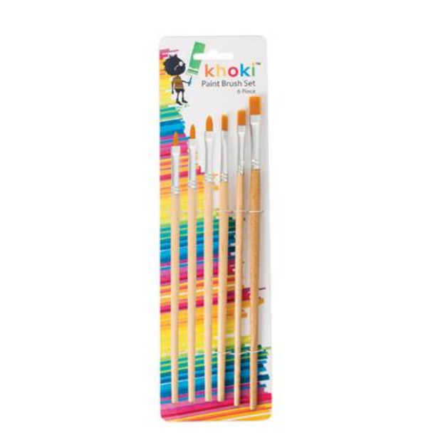 Set of 6 Assorted Paint Brushes