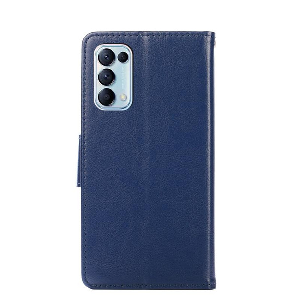 OPPO Reno5 4G Crystal Texture Leather Phone Case(Royal Blue)