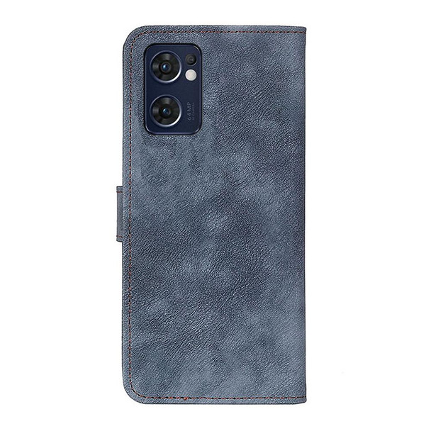 OPPO Reno7 5G / Find X5 Lite Antelope Texture Magnetic Buckle Flip Leather Phone Case(Blue)